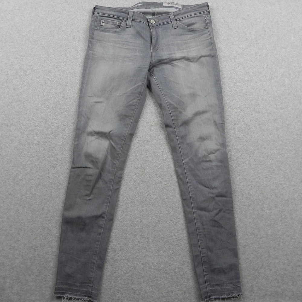 AG Adriano Goldschmied Jeans Womens 28R Legging Ankle Super Skinny Denim Gray